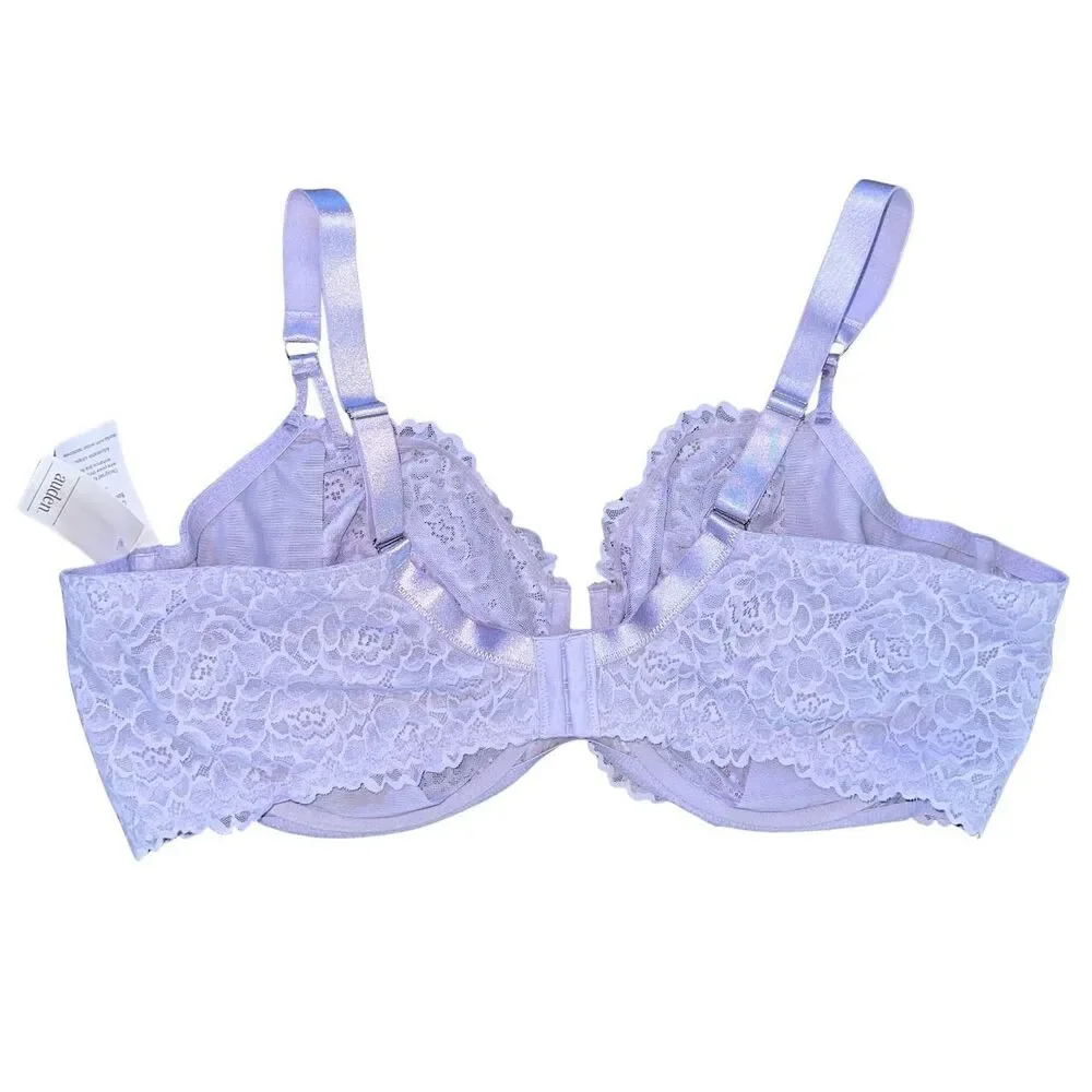 Auden Lavender Lace Bra 46DDD Plus Size Balconette Feminine NWT - Picture 2 of 8